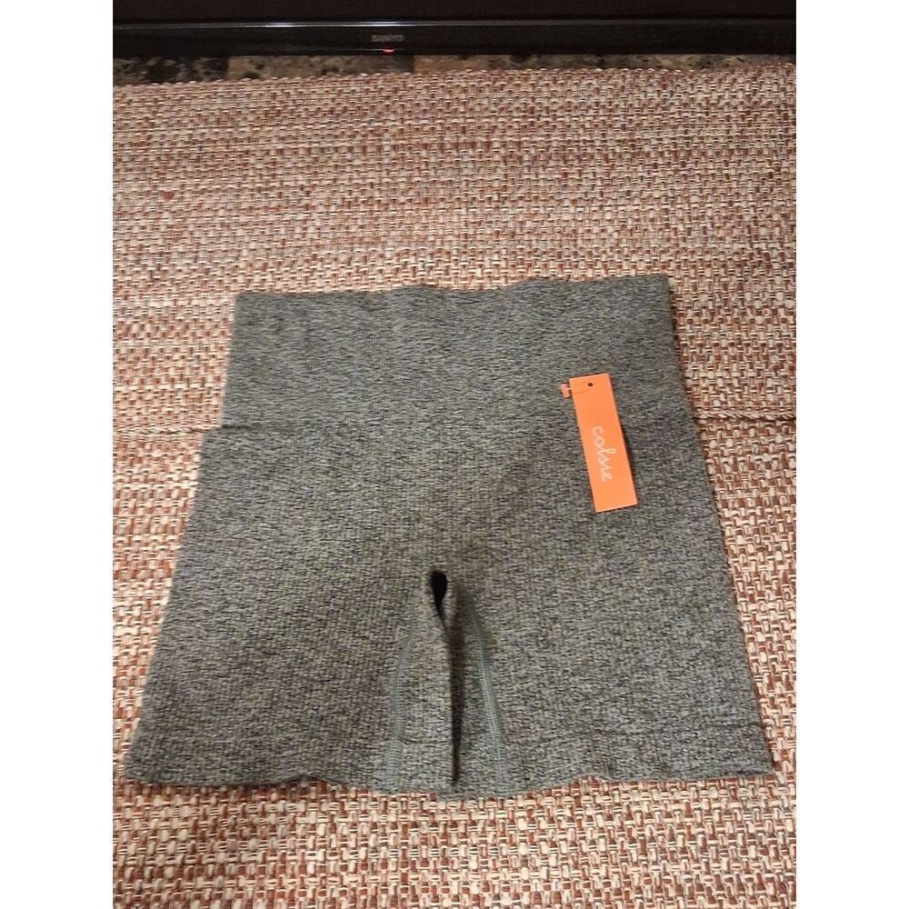 Colsie Grey Ribbed Biker Shorts New With Tags Extra Small